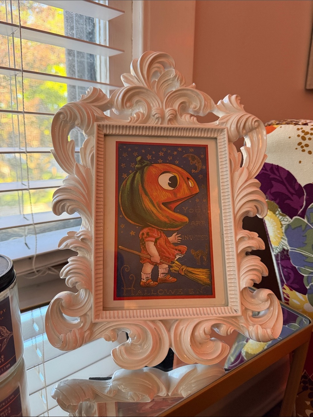 Vintage Frame Halloween Card Framed